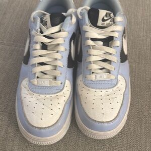 Nike Airforce 1 Multicolor White and Blue Sneakers Classic Design size 8.5